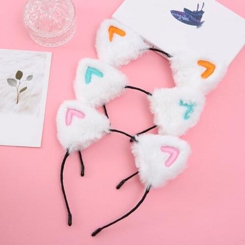 Soft Cat Ears Headbands Hairband Lovely Sweet Lolita Hair Accessories for Christmas Party Cosplay Costume