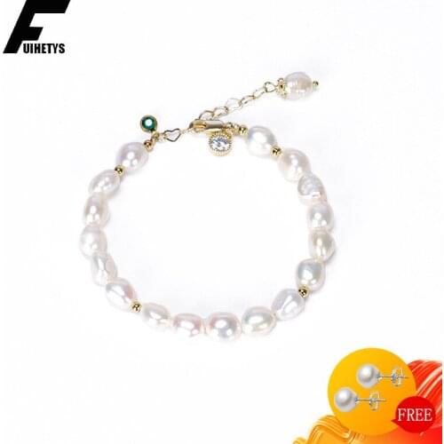 BaliJelry Fashion Silver Women Bracelet Jewelry Irregular Natural Freshwater Pearl Gemstone Accessories for Wedding Engagement