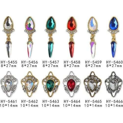 10pcs Charm Alloy Crystal 3D Nail Art Decorations Shiny Diamonds Rhinestones Earring Design Jewelry Manicure DIY Nail Ornaments