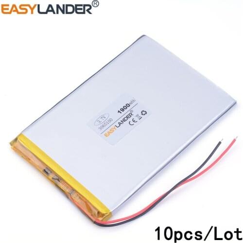 10pcs/Lot 3.7 V 3065100 1900mAh Polymer lithium ion battery can be customized wholesale CE FCC ROHS MSDS quality certification