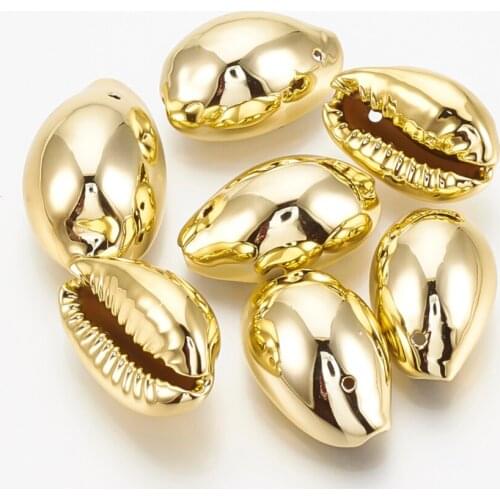 100pcs UV Plated Freshwater Cowrie Shell Pendants For DIY Jewelry Making Necklaces Bracelet Findings 17-21x11-13x8-10mm