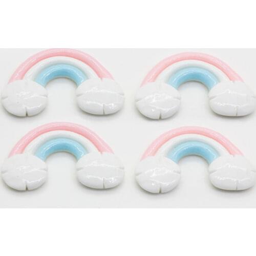 20/50pcs Pastel Color Rainbow Bridge Moss Micro Landscape Resin Craft Rainbow Shape Bridge Fairy Garden Terrarium Miniature