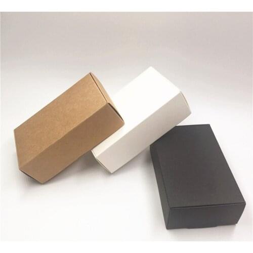 20Pcs/Lot kraft Packaging Box Black And Brown T-shirt Paper Packing Box Blank White Gift Box Handmade Gift Box