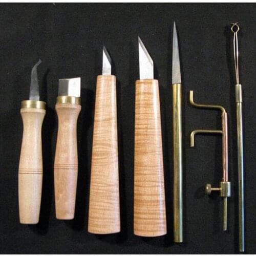 7pcs various Violin tools,sound post tools,bridges cutter, F hole knife, groove knife