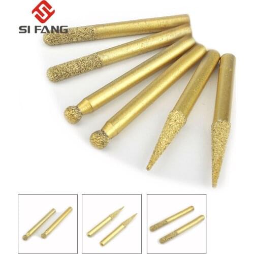 Variety of shapes stone engraving bits Sintered stone carving tools diamond router bits CNC milling cutter 2-10pcs