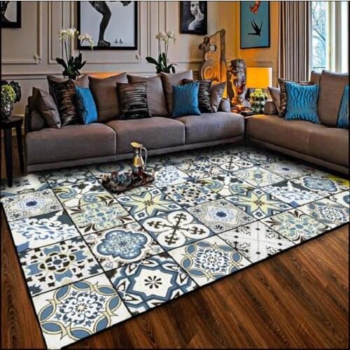 Large European Style Kilim Soft Carpets For Living Room Bedroom Rugs Home Carpet Geometric Floor Door Delicate Area Rug Fashion