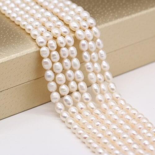 Hot Sale Natural Freshwater Pearl Rice-Shaped Loose Beads 6-7 MM For Jewelry Making DIY Necklace Bracelet Earrings Accessory