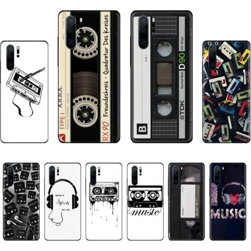 Audio tape Phone Case For Huawei P40 P20 P30 lite Pro P Smart 2019 Mate 40 20 10 Lite Pro Nova 5t