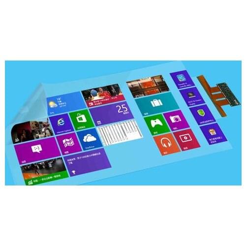 Fttyjtec 46 inch transparent touch foils 20 touch points touch screen protective film support Windows XP/7/8 and Android