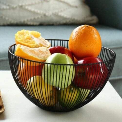 Creative iron Fruit basket storage fruit dish Drain basket stainless steel modern Home decoration
