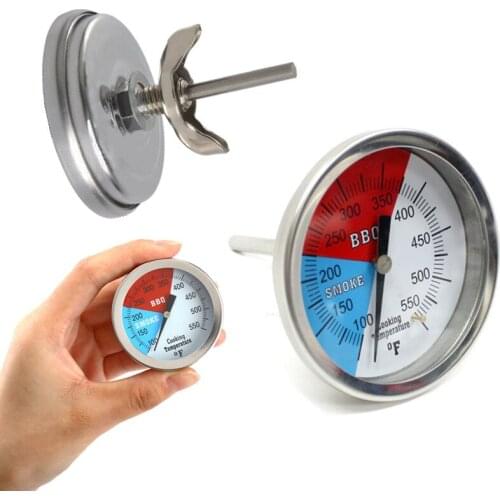 Kitchen Barbecue Thermometer Stainless Steel BBQ Smoker Grill Thermometer Temperature Gauge Oven For Cooking Meat Accessories
