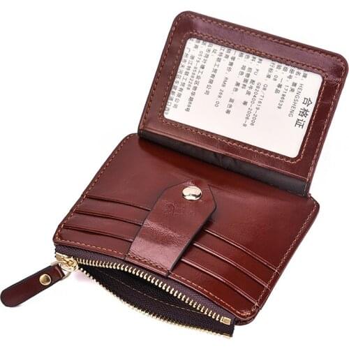 Hot Men Women Anti-Magnetic Slim Leather Coin Zipper Pocket Wallet Bifold Credit Card ID Holder Purse Multifunction Wallets