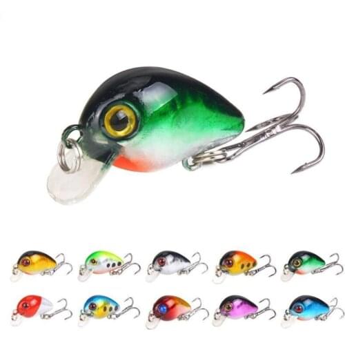 Mini Crank Fishing Lure Wobbler 3cm 1.6g Crankbait Isca Artificial Bait 3D Eye Bass pike Jerkbait pesca minnow fishing tackle
