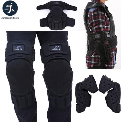 JIAJUN Motorcycle Elbow Knee Pads Motocross Knee Protector Guard MTB Ski Protective Kneepad Skateboard Knee Brace Support Gear
