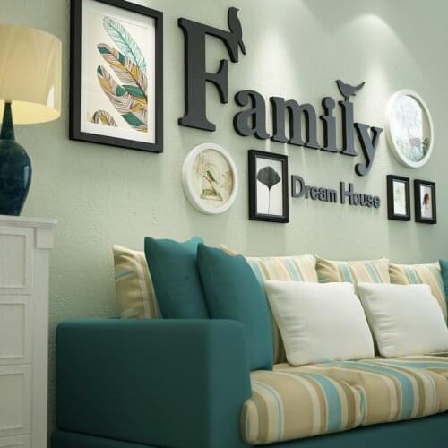 Nordic Style Wall Hanging Wooden Photo Frame Set With Picture For Bedroom Living Room Family Wall Decoration Home Decor