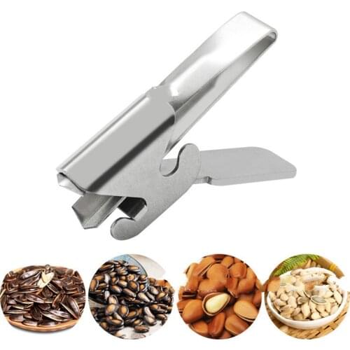 Stainless Steel Convenient Nut Sheller Peanut Pincers Melon Seed Opener Sunflower Seeds Peeler Walnut Plier Clamp Kitchen Gadget