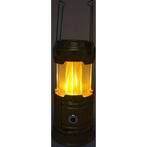 New LED Light Lamp Camping Lantern Solar Power USB Flame Ultra Bright Plastic For Outdoor Emergence Drop Shipping