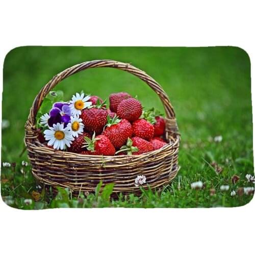 Fruit & Vegetables Creative 3D Printing Carpets and Rugs for Bedroom Living Room Carpet Kitchen Bathroom Anti-Slip Floor Mats