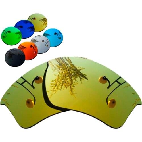 100% Precisely Cut Polarized Replacement Lenses for Half Jacket 2.0 XL Sunglasses Yellow Mirrored Coating Color- Choices