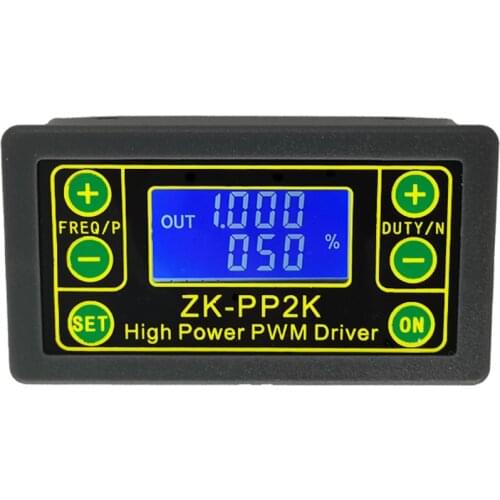 ZK-PP2K PWM DC 3.3~30V 12V 24V Motor Speed Controller regulator 8A 150W Adjustable LED Dimmer Pulse Frequency Duty Ratio