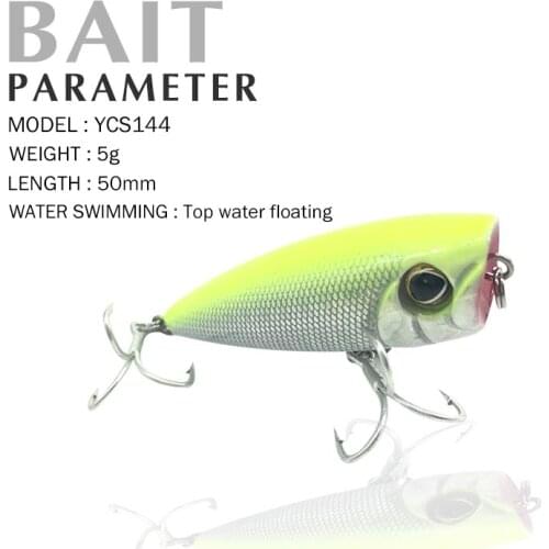 Fishing Lure 50mm 5g Top Water Floating Popper Hard Bait Lure Hot Model Crankbait Pesca Japan Handmade Fishing Tackle