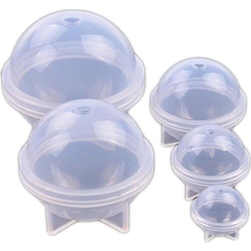 1pcs 20-60mm 3D Planet Ball Silicone Mold Stereo Spherical Mould UV Resin Epoxy Dried Flower Filling For DIYJewelry Making Tool