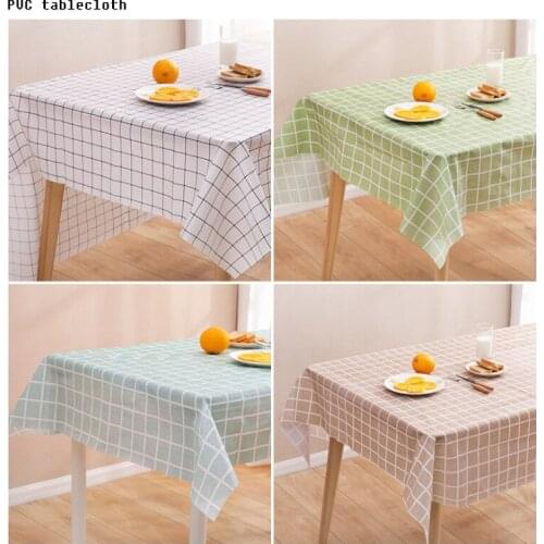 Optional Sizes Colours Striped PVC Party Tablecloth Water Oil Proof For Wedding Birthday Disposable cutlery
