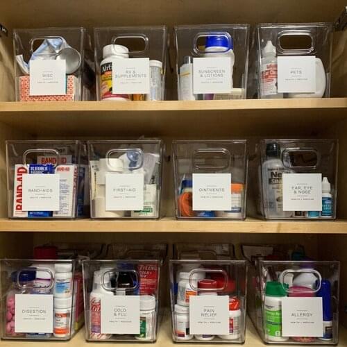 Cusotm Modern Minimalist Medicine Organization Labels waterproof Large size Labels sticker