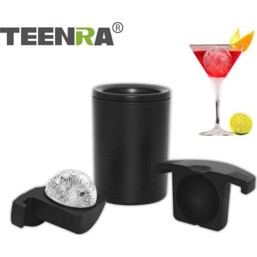 TEENRA Whiskey Ice ball Molds Crystal Clear Ice Ball Maker Whiskey Tray Mould Silicone Ice Ball Mold Kitchen Tools