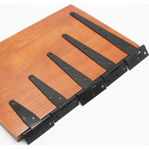 1 Pc Black Paint T Shape Triangle Hinge Cabinet Shed Wooden Door Gate Hinges Hardware