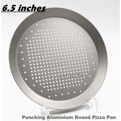 Thickening 6.5 inches height 2cm punching anodising aluminium metal round pizza pan stones pie pancake mold DIY bakeware