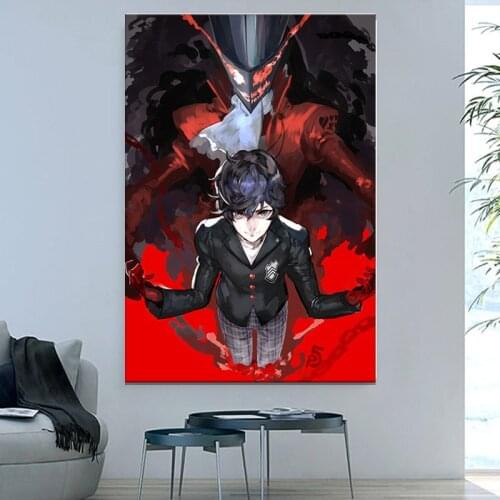 Persona 5 Japanese Anime Posters and Prints Canvas Painting Wall Art Picture for Living Room Home Decor