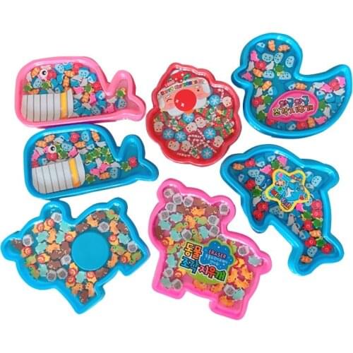 1lot Marine Animal Eraser with gift box Mini Fish Eraser Student Learning Office Stationery