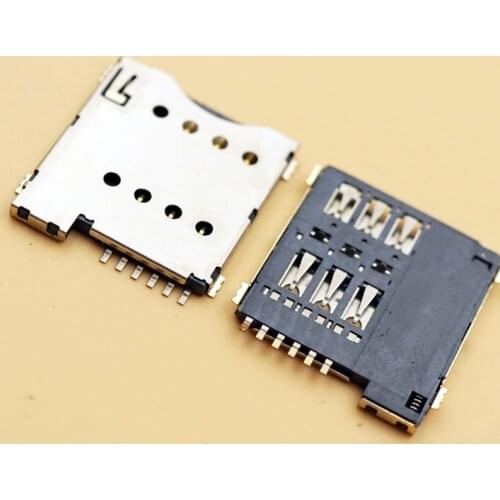 100pcs S0PP-150006-17G Original Micro SIM Jacks Connectors SIM Slot Sockets