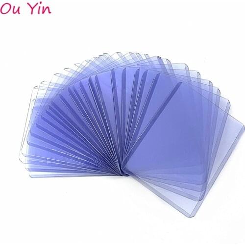25pcs/set Manufacturer Wholesale Business Card Holder Protective Cover Double-sided Transparent Protective Card