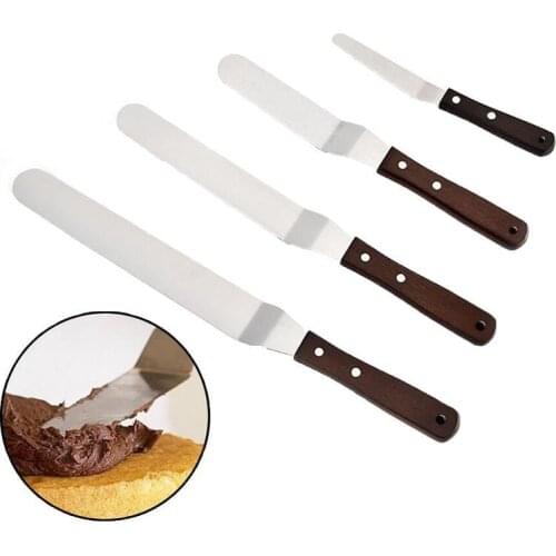4/6/8/10 inch Stainless Steel Cake Spatula Butter Cream Icing Frosting Knife Smoother Kitchen Pastry Cake Decoration Tools