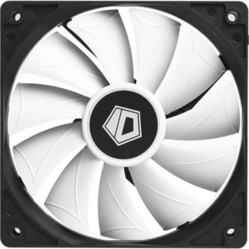 ALLOYSEED XF-12025-SD-W 120mm PWM PC Case Fan Black Frame White Blade Computer Chassis Cooling Fan