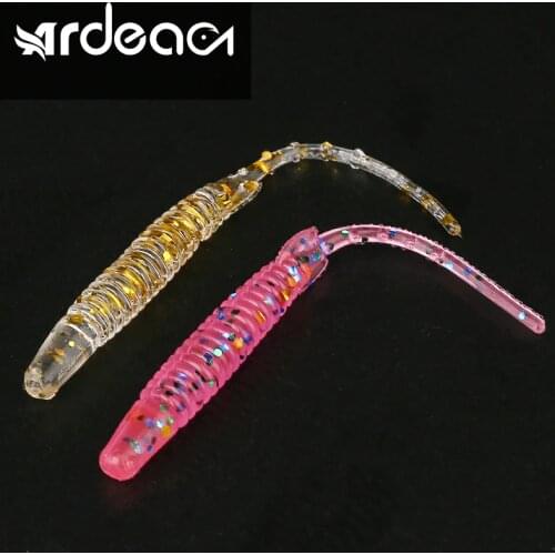 Ardea Soft Lure Artificial Silicone Small Bait 55mm0.5g 12pcs Worm Swimbait Wobbler Jigging Slow Shrimp Carp Bass Fishing Tackle