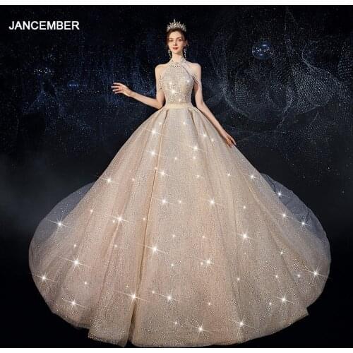 ASN012 Luxury Wedding Dress With Heavy Beads Sexy Sleeveless Backless Shiny Organza Fabric Party Vestido свадебное платье