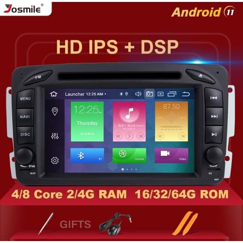 2 Din Android 11 Car DVD Player For W203 Mercedes Benz Vito W639 W168 Vaneo Clk W209 W210 M/ML Multimedia Radio Audio Navigation