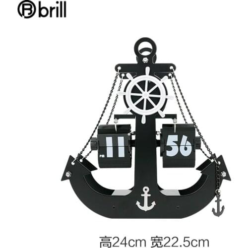 Retro Automatic Flip Clock Metal Nordic Page Turning Clock Living Room Office Decoration Modern Creative Seat Table Clocks Gift