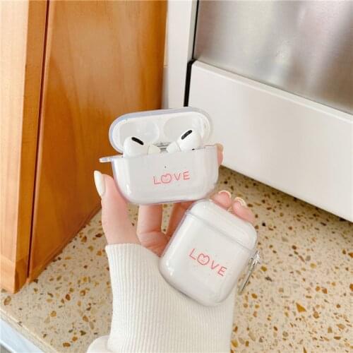Rainbow Dog Wireless Earphone Case For Airpods 1/2 Love Heart Clear Case For Airpods Pro Case Lovely Shockproof Case With Hook