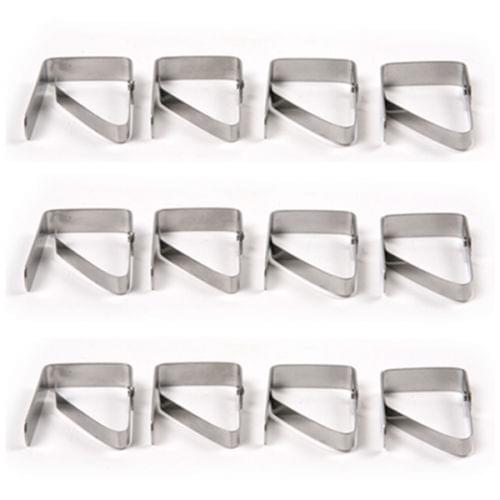 Fixmee 12pc Stainless Steel Tablecloth Cover Clips Holder Clamps for Party Picnic