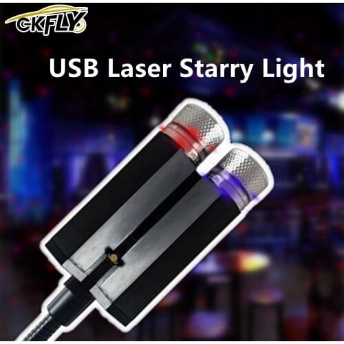 GKFLY Car Roof Star Light Interior LED Starry Laser Atmosphere Ambient Projector USB Auto Decoration Night Home Decor Lights
