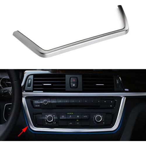Chrome abs Car Center Control Panel Strip Cover Trim For BMW 3 Series GT F34 F30 F31 2013 2014 2015