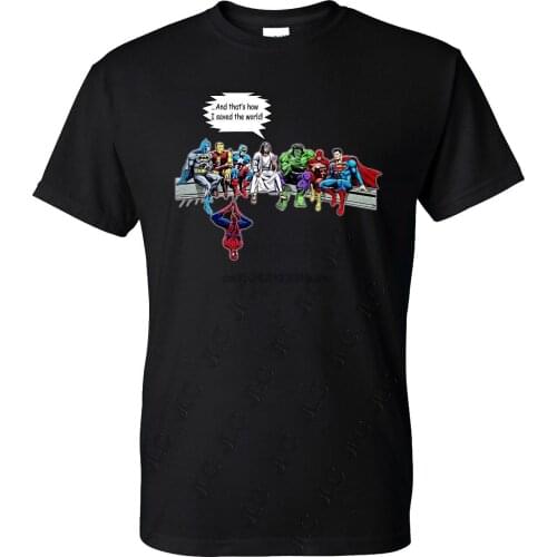 And ThatS How I Saved The World Jesus Superheros Christian T-Shirt B New Mens Women Tshirt