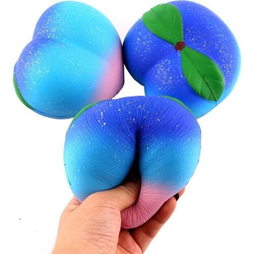 11CM Galaxy Honey Peach Cream Scented Squishy Slow Rising Squeeze Strap Kids Toy