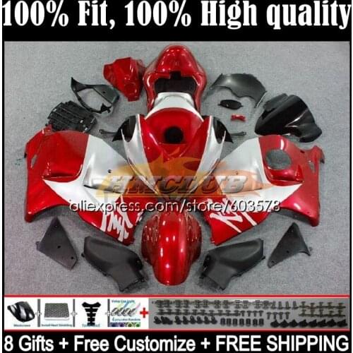 Injection For SUZUKI GSXR1300 Hayabusa 1996 1997 1998 1999 2000 2001 20CL.69 silver red GSXR-1300 CC 02 03 04 05 06 07 Fairing