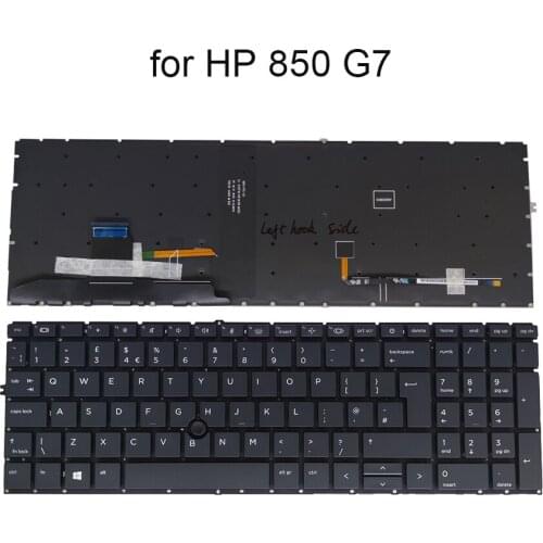 UK GB laptop backlit keyboard for HP EliteBook 850 G7 850 G8 855 G7 British replacement keyboards backlight New work L89916-001