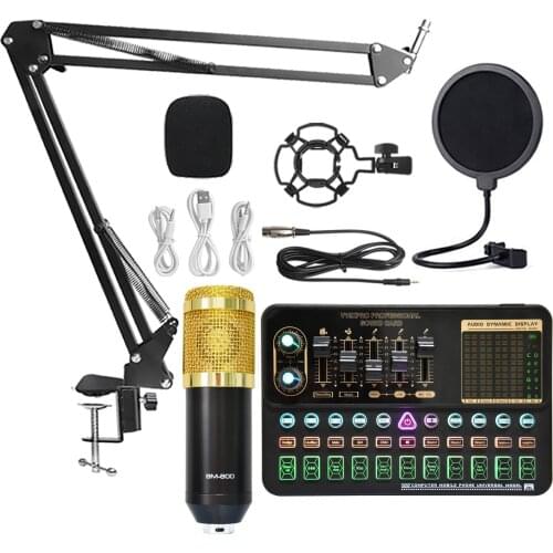 Multi-sound Live Sound Card K-song TIKTOK Net Anchor Set Bracket Equipment Red Model Number Origin Certification Type